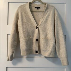 Banana Republic Wool Alpaca Women's Cream Cardigan Sweater